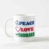 Peace-Love-Horses Koffiemok (Links)