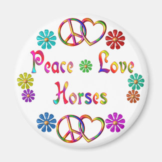 PEACE LOVE HORSES MAGNEET
