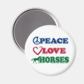 Peace-Love-Horses Magneet (Voorkant / Achterkant)