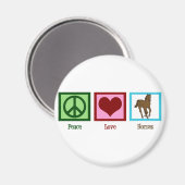 Peace Love Horses Magneet (Voorkant / Achterkant)