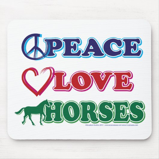 Peace-Love-Horses Muismat (Voorkant)