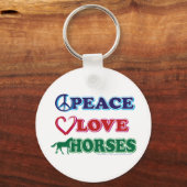 Peace-Love-Horses Sleutelhanger (Voorkant)