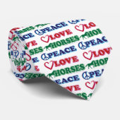 Peace-Love-Horses Stropdas (Opgerold)
