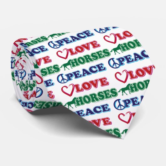 Peace-Love-Horses Stropdas (Opgerold)