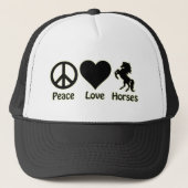 Peace Love Horses Trucker Pet (Voorkant)