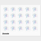 Peace Love Horses Vierkante Sticker (Vel)