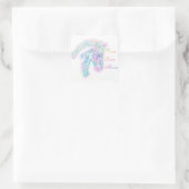 Peace Love Horses Vierkante Sticker (Tas)