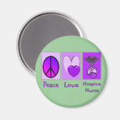 Peace Love Hospice Nurse (PAARS) Magneet (Voorkant / Achterkant)