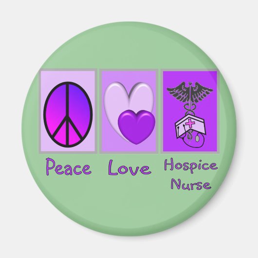 Peace Love Hospice Nurse (PAARS) Magneet (Voorkant)