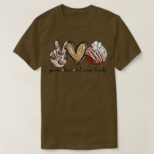 Peace Love Hot Cocaca Bombs Merry Kerstfamilie T-shirt (Design voorkant)