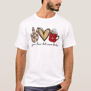 Peace Love Hot Cocaca Bombs Merry Kerstfamilie T-shirt