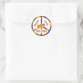 Peace Love Hot Dogs Ronde Sticker (Tas)