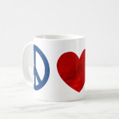 Peace Love Hotdog Koffiemok (Voorkant links)