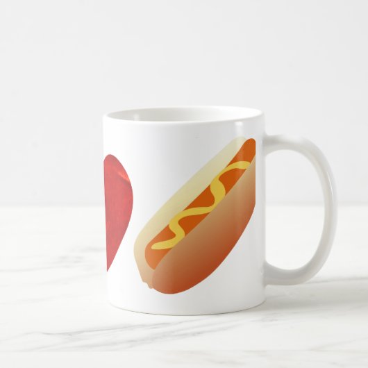Peace Love Hotdog Koffiemok (Rechts)