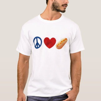 Peace Love Hotdog T-shirt