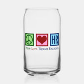Peace Love HR Human Resources Blikvorm Glas (Voorkant)