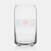 Peace Love HR Human Resources Blikvorm Glas (Achterkant)