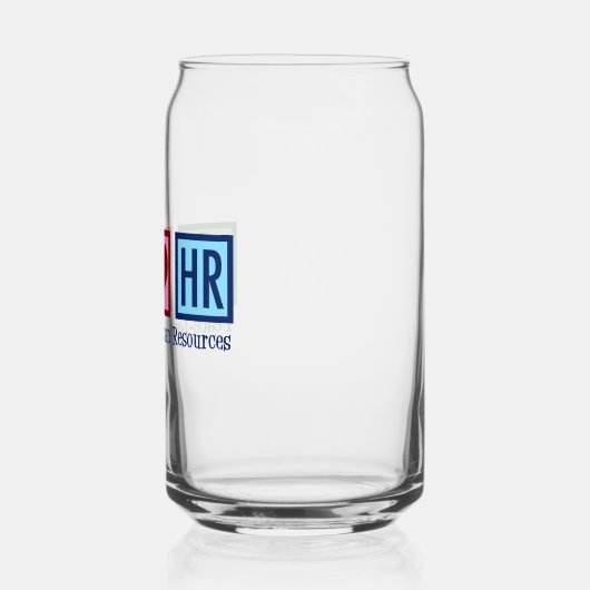 Peace Love HR Human Resources Blikvorm Glas (Links)