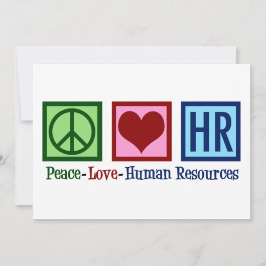 Peace Love HR Human Resources Kaart (Voorkant)