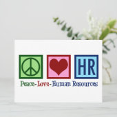 Peace Love HR Human Resources Kaart (Staand voorkant)
