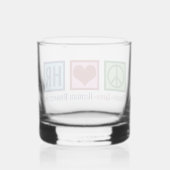 Peace Love HR Human Resources Whisky Glas (Achterkant)