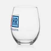 Peace Love HR Human Resources Wijnglas Zonder Voet (Links)