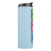 Peace Love HR - Personeelsblauw Thermosbeker (Gedraaid links)