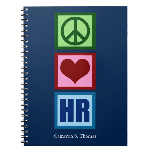 Peace Love HR Personeelsmedewerkers Notitieboek (Voorkant)