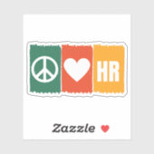 Peace Love HR Sticker (Vel)