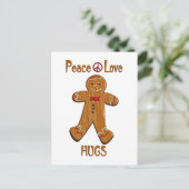 Peace Love Hugs Briefkaart (Staand voorkant)