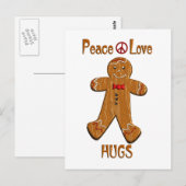Peace Love Hugs Briefkaart (Voorkant / Achterkant)