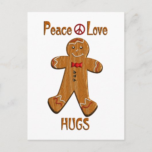Peace Love Hugs Briefkaart (Voorkant)