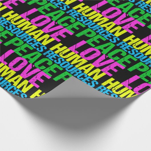 Peace Love Human Resources Cadeaupapier (Hoek)