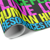 Peace Love Human Resources Cadeaupapier (Rol Hoek)