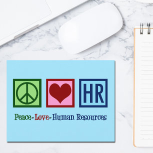 Peace Love Human Resources HR Briefkaart