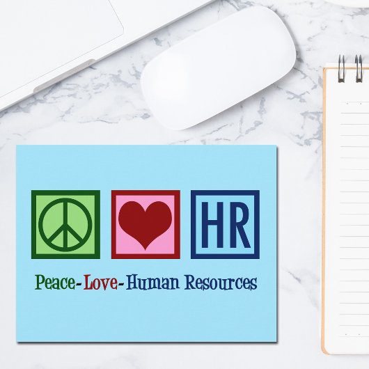 Peace Love Human Resources HR Briefkaart