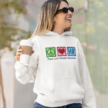 Peace Love Human Resources HR Hoodie<br><div class="desc">Vrede Liefde Human Resources Hoodie. Een schattig kerst HR hooded sweatshirt cadeau voor uw favoriete H.R. rep in het bedrijf dat werkt met human resource management als een carrière.</div>