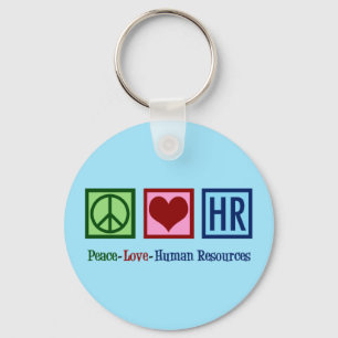 Peace Love Human Resources HR Sleutelhanger