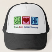 Peace Love Human Resources HR Trucker Pet (Voorkant)