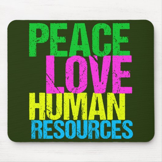 Peace Love Human Resources Muismat (Voorkant)