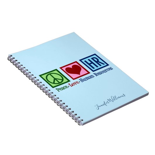 Peace Love Human Resources Notitieboek (Rechterzijde)
