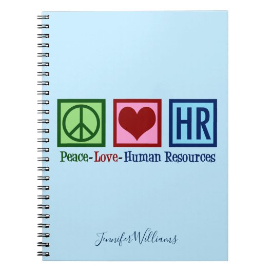Peace Love Human Resources Notitieboek (Voorkant)
