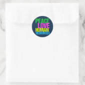 Peace Love Human Resources Office Manager HR Ronde Sticker (Tas)