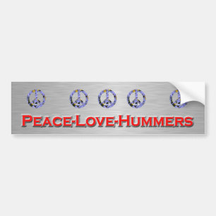 Peace-Love_Hummers Bumpersticker