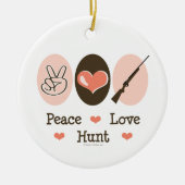 Peace Love Hunt Ornament (Voorkant)