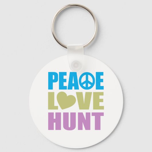 Peace Love Hunt Sleutelhanger (Voorkant)