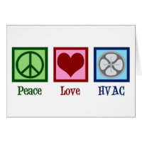Peace Love HVAC Air Conditioning Company Card