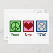 Peace Love HVAC Company Briefkaart (Voorkant / Achterkant)