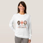 Peace Love Ice Cream Long hoeve Tee Shirt (Voorkant volledig)