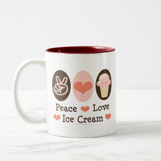 Peace Love Ice Cream Mok (Links)